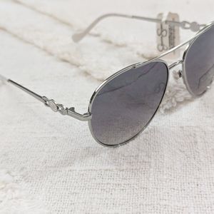 Jessica Simpson silver aviator sunglasses NWT